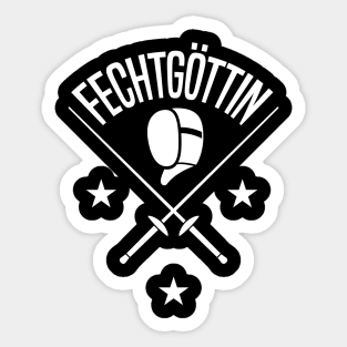 Fechtgottin (white) Sticker